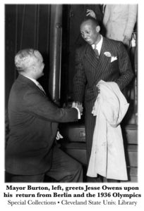 Burton Greets Jesse Owens